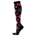 Chaussettes Contention Infirmière Argyle & Ruban Rose