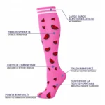Chaussettes de Contention Originales "Pastèque Splash" – Image 4